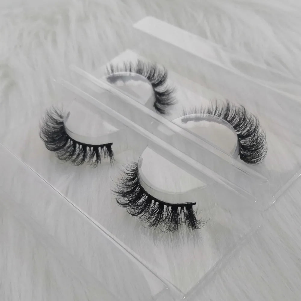 D802-f Natural Eyelashes Clusters Lashes Packaging Box Eyelash Wholesale Natural Packaging Box Eyelash Cat Eye fox Eye