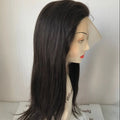 Yefinewig Stock Dark Brown #2 Remy Human Hair Full Handtied Light Brown Lace Wig