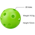 Injection Plastic Pickleball Balls 26 Holes 72mm Plastic Green Bio-gradable Pickleball With Mesh Bag