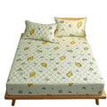 Luxury Waterproof Fitted Bedsheet with Elastic Band Four Sides Fixed Soft Fabric Bed Sheet for Home and Hotel Use