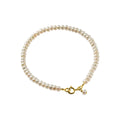 Tiny 925 Sterling Silver Freshwater Pearl Beaded Bracelet for Woman Holiday Gift Wedding Party