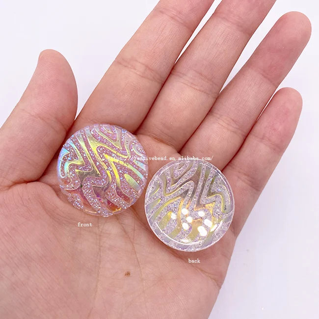 2025 Glitter Shine Beautiful Sea Shell Colorful AB Crack Resin Beads Cheap Price for Garment Accessories/ Kids Craft DIY Toys