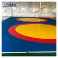LINYQUEEN 2.5 Stunt Taekwondo Mat Negro y Amarillo Tatami Jigsaw Octagon for Martial Arts and Clothing