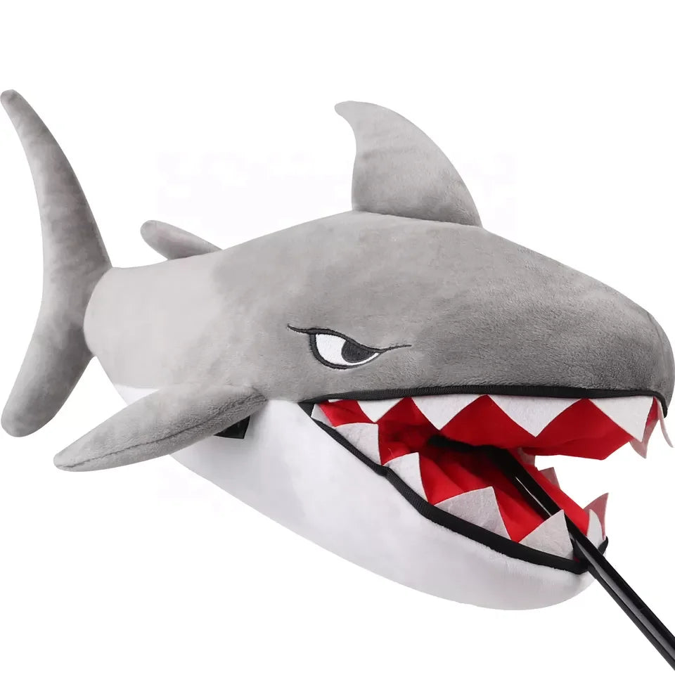 Funny Fluffy Shark Golf Driver Head Cover Stock Accessories Golf Clubs Plush Doll Animal Headcover Gift