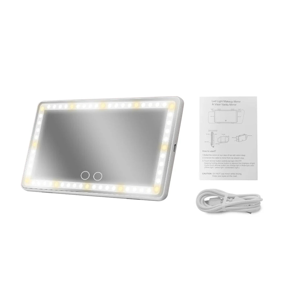LED Light Tube Car Universal Cosmetic LED Visor Vanity Mirror for Makeup