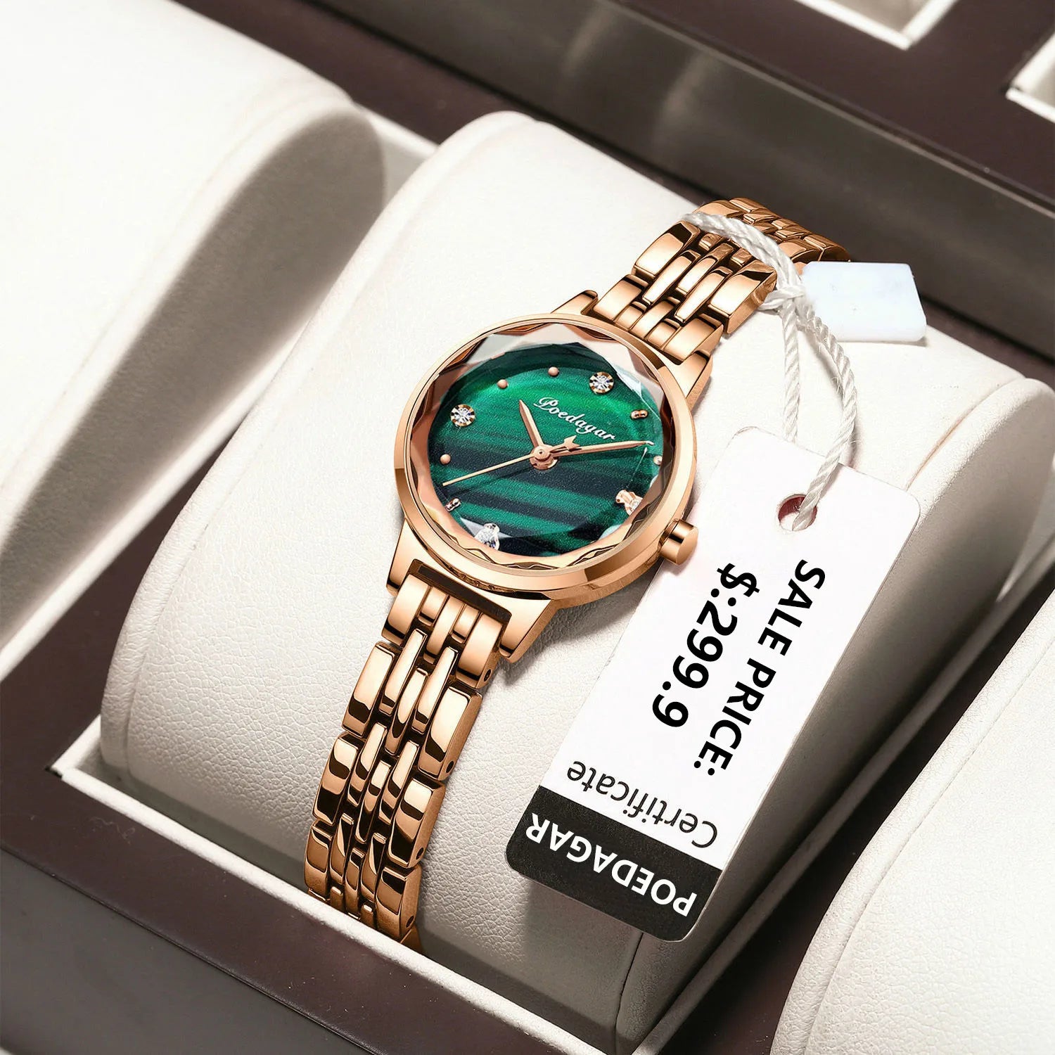 Poedagar Factory Wholesale Fashion Luxury  Diamond Women Watch Stainless Steel Band Quartz Watches