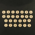 Non Tarnish GF 14K Gold Filled 6MM Round Letter Charm Disc Custom for DIY Jewelry Bracelet Necklace Findings Accessories Making