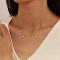 Minimalist 18K Gold Plated Water Drop Charm Stainless Steel Fashion Chains Necklaces for Women