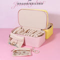 Hot Selling Portable Travel Jewelry Storage Case with 12 Small PVC Bags Earring Organizer for Cosmetic Packaging