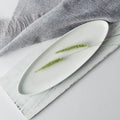 Factory Bulk Simple White Long Oval Shape Ceramic Sushi Dessert Dish Plate for Restaurant