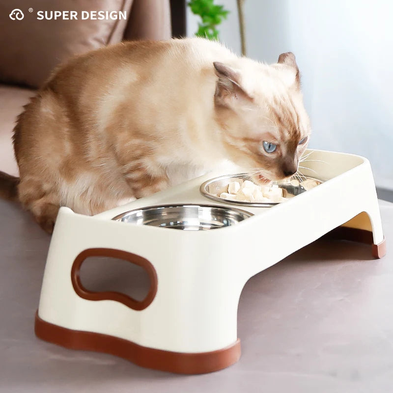 Stainless Steel Non slip Metal Insulated Cat Bowls Cat Pet Food Water Dish Feeding