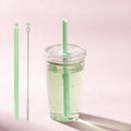 New Design Wholesale 450ml Single Wall Tritan Straw Tumbler Milk Tea Tumbler Multi-color Candy Straw Water Tumbler