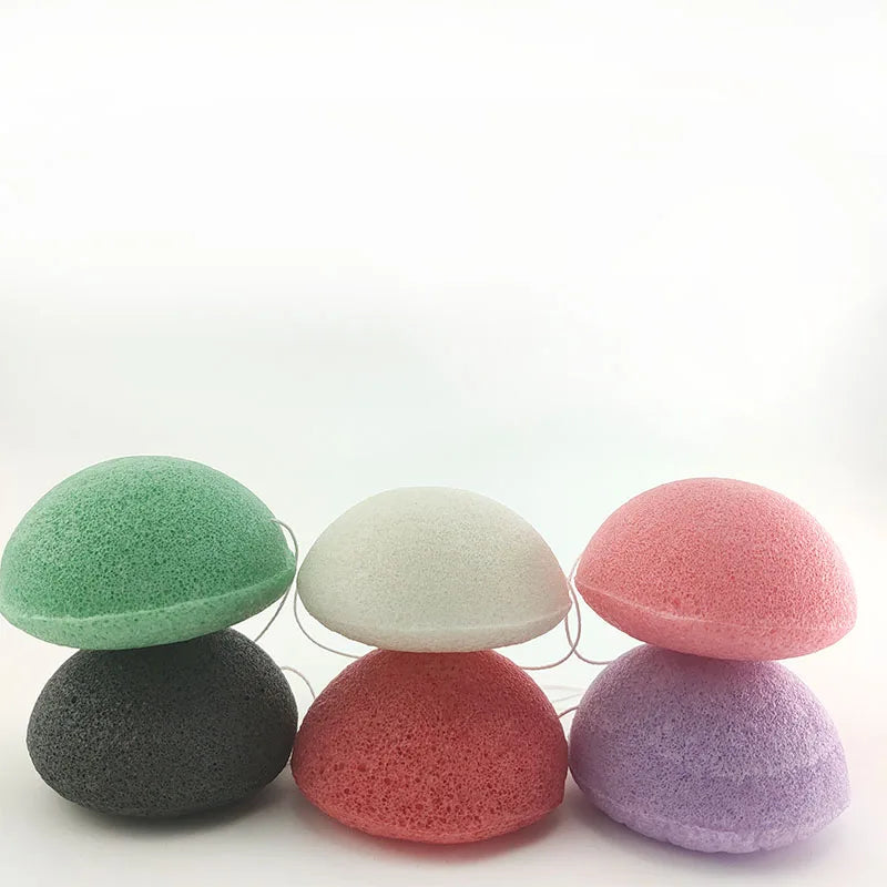Multiple Colors and Shapes Washable  Konjac Sponge Wholesale Organic Konjac Facial Cleansing Sponge Net Bath Sponge Manufacturer