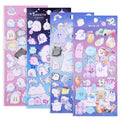 Custom Whosale Cute Little Ghost 3D Stereoscopic Bubble Cartoon Ghost Expression Children's Stickers