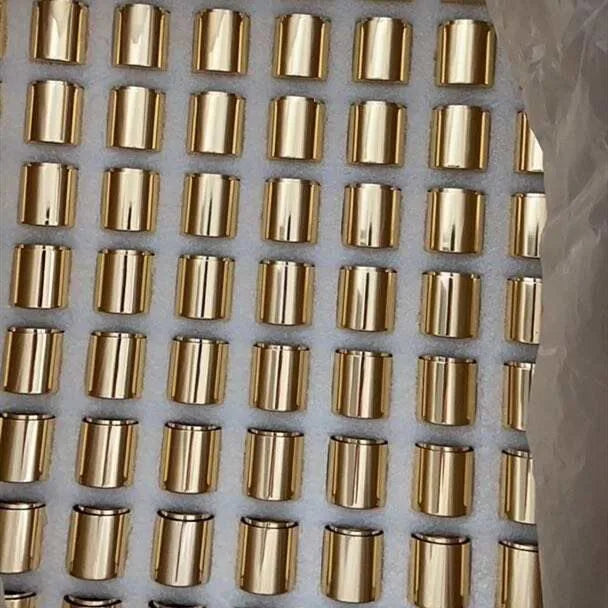 Wholesale Factory 15mm Golden Color Stainless Steel Non-Refillable Perfume Bottle Magnetic Metal Cap Custom Logo 27mm Height