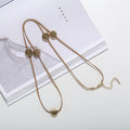 TongLing European Custom Vintage Long Necklace Classic Strand String Sweater Necklace for Women Daily Wearing