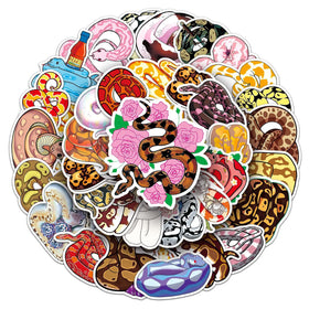 50PCS Colorful Cute Animal Aesthetic Reptile Cartoon Snake Sticker