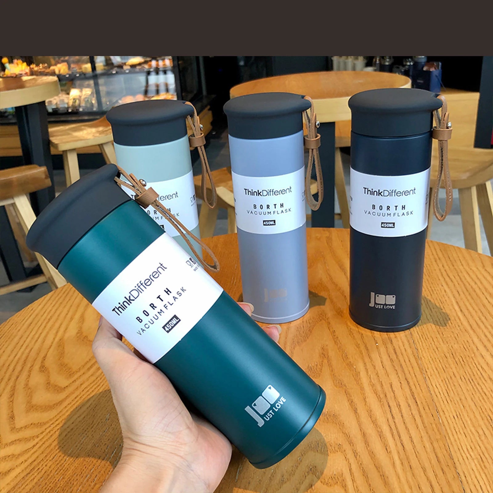 Newest 330ml 450ml Portable Handle Mini Stainless Steel Vacuum Water Bottle for Hot Cold Drinking