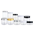 Eco-Friendly Food Grade PET Plastic Jars with Lids for Skin Care Eye Cream Facial Cleanser Wholesale Stock Cosmetic Cream Jar