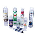 Wholesale Customized Factory Price Transparent PVC Clear Round Plastic PP Packaging Tube Flip Top Cap Black