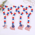 American Independence Day Bead String Tassel Hanging Acrylic Bead String Diy Wall Hanging Decoration