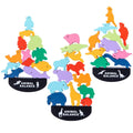 Early Childhood Wooden Animal & Dinosaur Balance Toy DIY Stacking Puzzles Game Construction Toy for Kids Boys and Girls