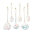 Heat Resistant Cooking Tool Set of 6 Spatula Set for BakingCookingMixing Confetti Silicone Star Sprinkle Kitchen Utensils Set