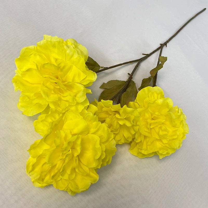 Multicolor-Yellow Modern Style Artificial Flower Decoration Mariage  4 Multi-layer Peony