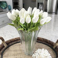 YOPIN 039 Wedding Decoration White Artificial Flowers Tulip Real Touch Flower Tulip Bulbs