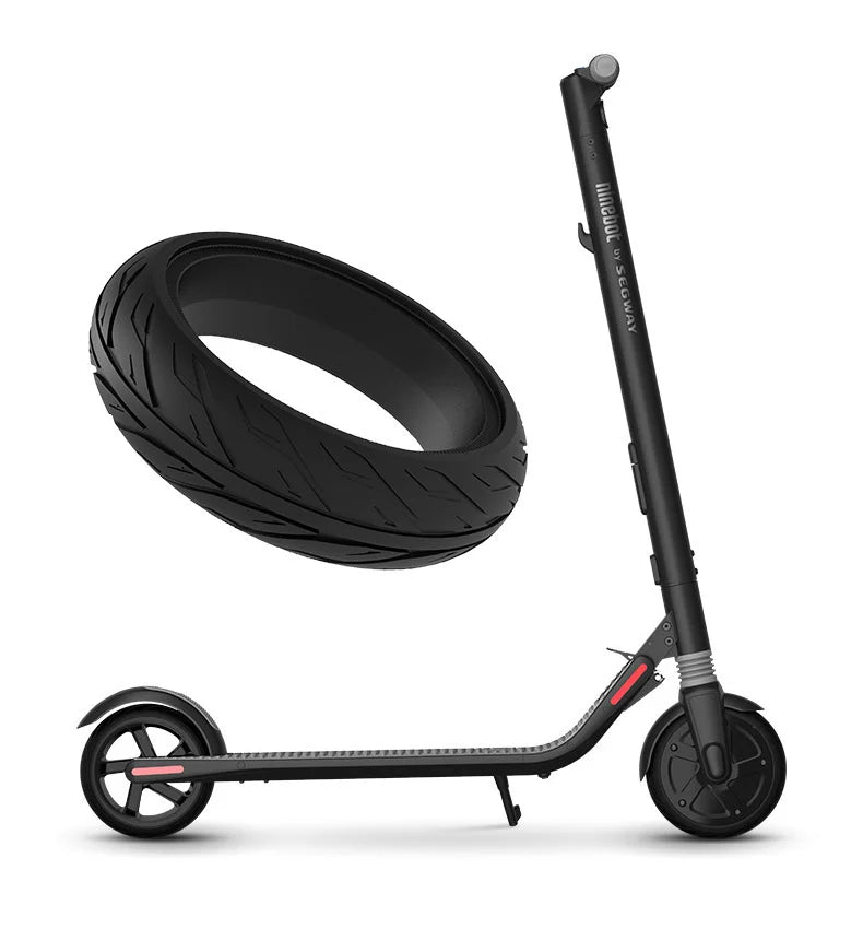 8 Inch Rear Wheel Tire 200x50 Solid Tyre for Ninebot ES1 ES2 ES4 Black Durable Rubber Tire Electric Scooter Parts Replacement