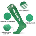 LINGTU Knee High Football Socks With Hole