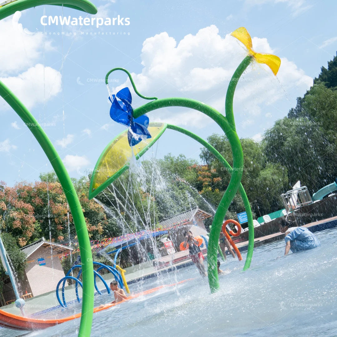 2022 New Design Flower Aqua Amusement Water Sprayer Splash Pad
