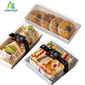 Printon Custom Takeaway Kraft Paper Macaron Cookie Packaging Box with clear Lid Sandwich Box