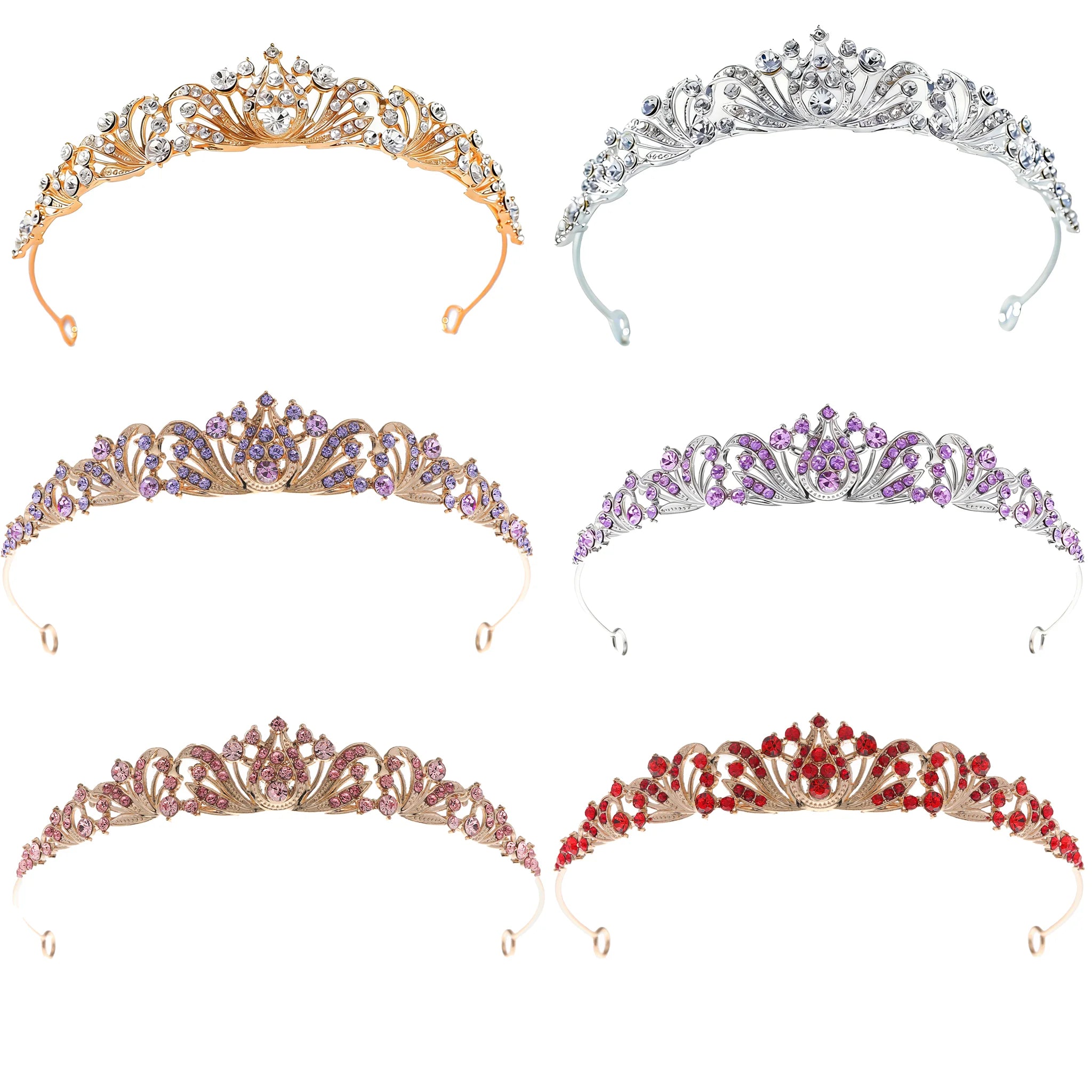 Hot Sale Wedding Crowns and Tiaras Bride Crystal Alloy Tiaras Flower Crown