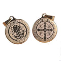18k Gold Plated Stainless Steel Shiny San Benito Charms Christian Catholic Saint Benedict Medal Pendant Religious Jewelry