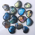 Madagascar Quartz Labradorite Natural Crystal Gemstones Rock Polished Heart Shape Pendants Stone