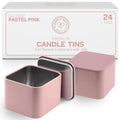 Customized Empty Candle Tin Box Packaging Small square Solid Perfume Soap Tin Jar pink Candle Tin Can