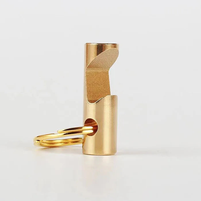 Solid Brass Metal Vintage EDC Outdoor Bottle Opener Keychain Heavy Duty Modern Style Keyring Silk Screen Printing Plated