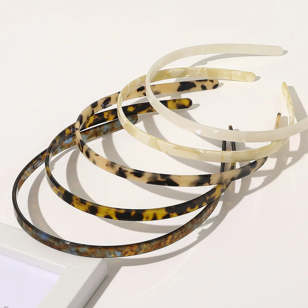 Genya Tortoise Shell Head Hoop Acetate Material Headband No Slip Women Hair Band Accessories