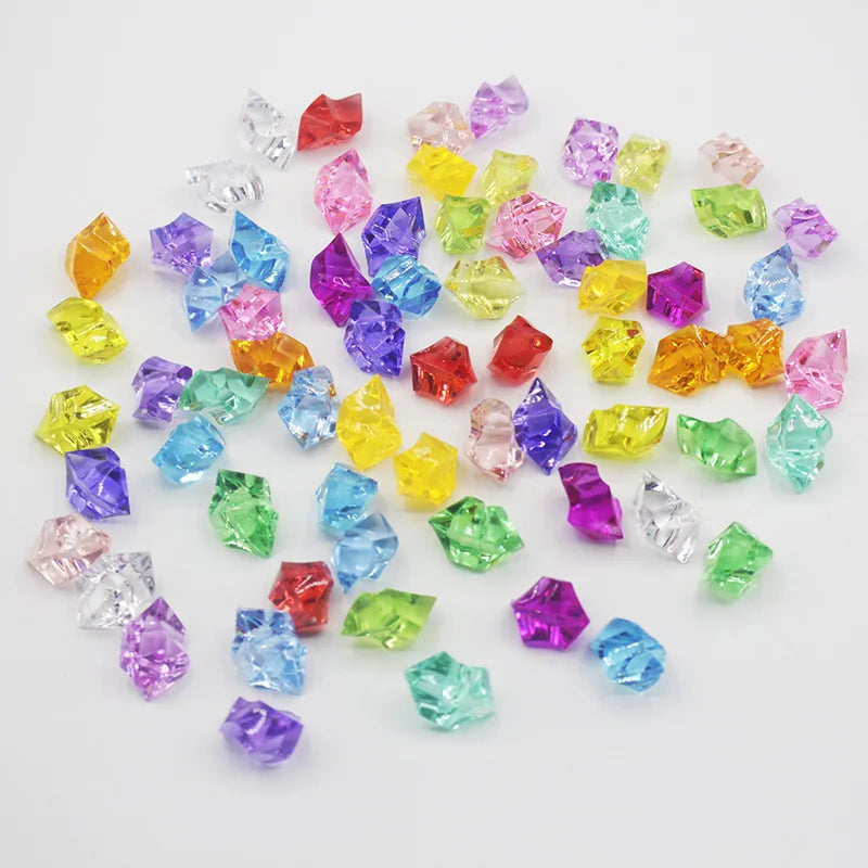 2.5*1.8CM 260 Pcs Plastic Gems Jewels Acrylic Crystals Treasure Fake Diamonds Crushed Ice Rock