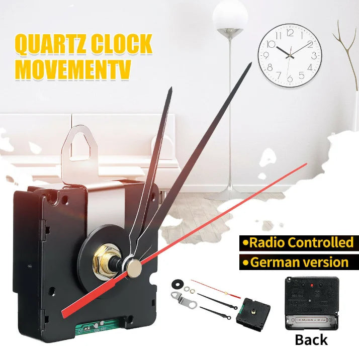 DCF Radio Controlled Clock Mechanism  HD1688-14mm Axis Length Radio Controlled Clock Movement Funkuhr Uhrwerk Quarzuhrwerk