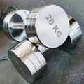 Body Building Sports Equipment Stainless Steel Electroplating Dumbbell  Weights 20kgX2 Weightlifting Electroplated Dumbbells