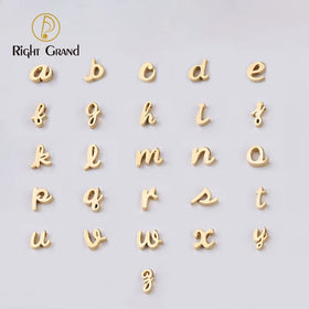 Jewelry Manufacturer Wholesale Stainless Steel Initial Charms Diy 26 Letter Alphabet Pendant for Necklace Bracelet
