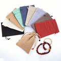 Custom Linen Drawstring Pouch Bag Small Jewelry Container Gift Cotton Bag for Storage and Presentation