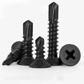 Factory Direct 304 Stainless Steel Self-Tapping Phillips Flat Head Screws Black Countersunk Woodworking Screws