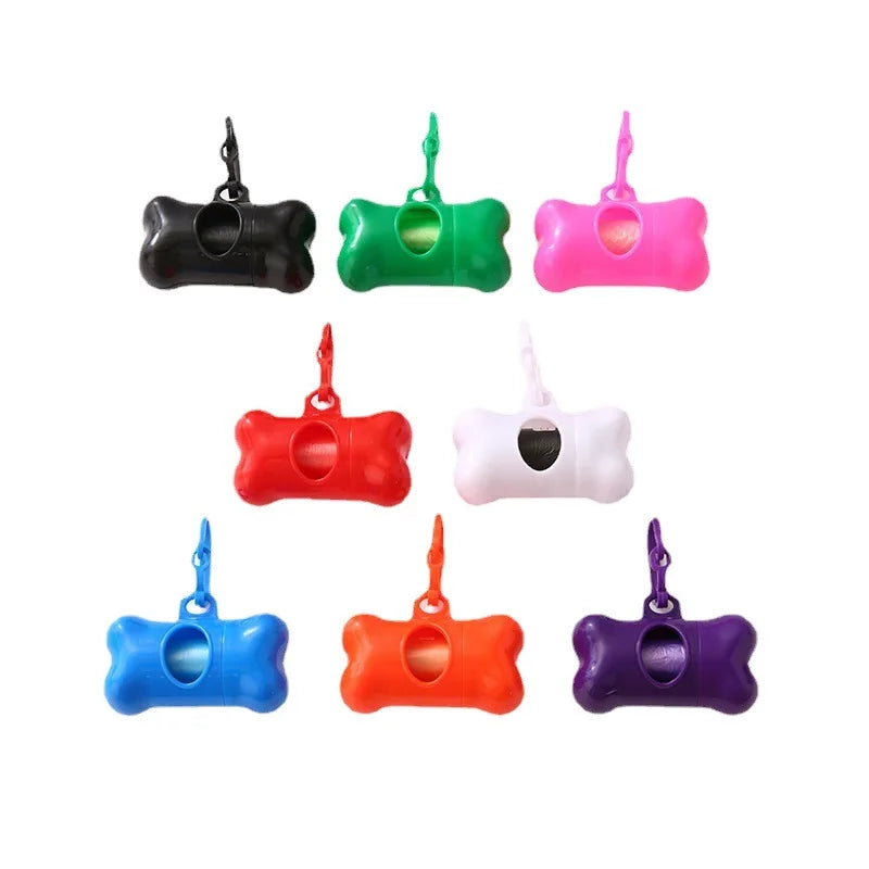 Biodegradable Pet Waste Bags Portable Bone Shape Dispenser Eco Friendly Dog Poop Picker Organizer for Small Animals Dog Cat