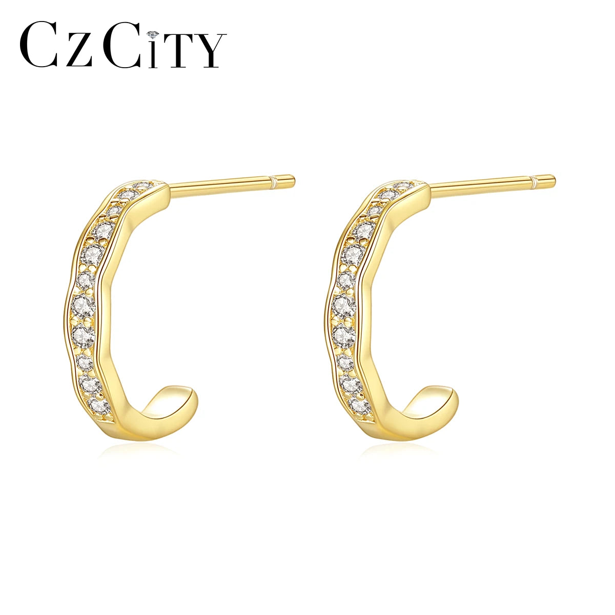 Wholesale Gift Women Fashion Trendy Minimalist Jewelry Simple Hoop CZ Earrings Silver 925 Earrings Sterling Silver Huggies