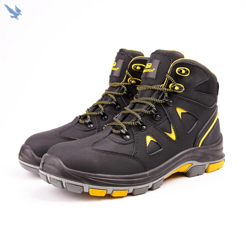 Genuine Leather Water Proof Work Boots Rubber Outsole Environmental Friendly Safety Shoes