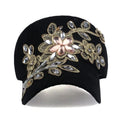 Wholesale Trendy Luxury Sport Hats Cowboy Bling Rhinestone Baseball Caps for Men Business Applicable with Puff Printing