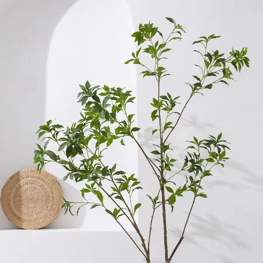 China Supplied Artificial Plants Leaves Green Tree Plant for Outdoor/indoor Decoration Suitable for Weddings Shopping Malls Fami